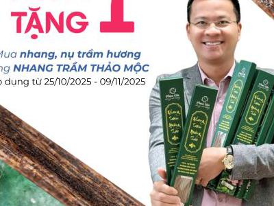 Mua 1 Tặng 1 – Tặng nhang thảo mộc khi mua nhang trầm hương...