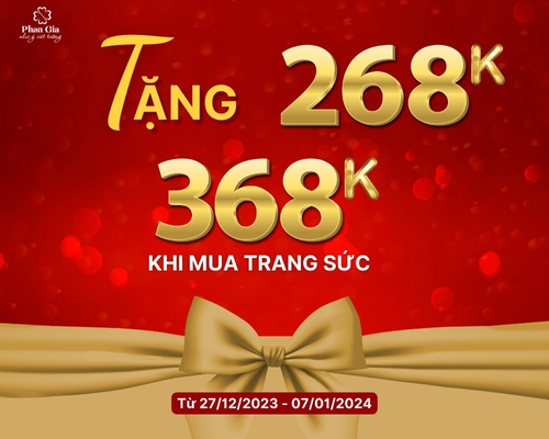 Mừng Tết Dương - Tặng 268k/368k khi mua trang sức may mắn bình an