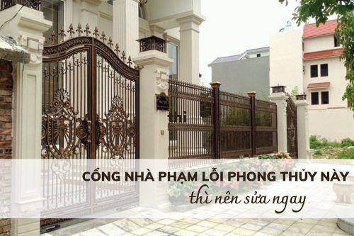 Cổng nhà có lỗi phong thủy này nên sửa ngay