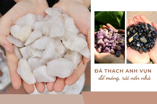 Đá thạch anh vụn đổ móng, rải nền nhà