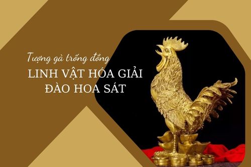 Tượng gà trống phong thủy: Linh vật hóa giải đào hoa sát