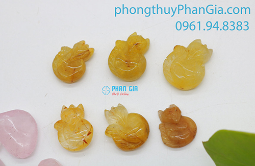  Mặt Hồ Ly Thạch Anh Tóc Vàng