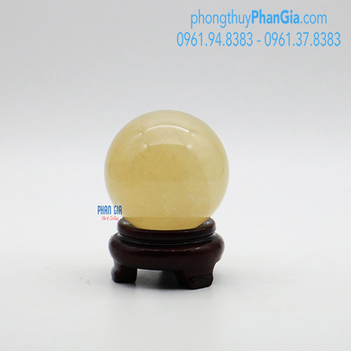  Quả Cầu Đá Canxit Vàng 8,2cm