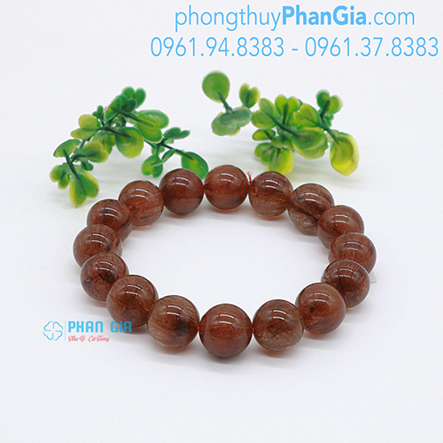  Vòng Tay Thạch Anh Tóc Đỏ VIP 14 Ly