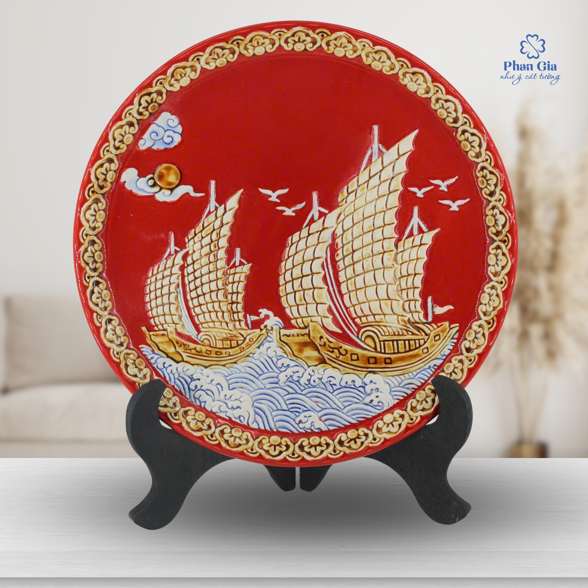  Đĩa gốm thuận buồm xuôi gió tại Nghệ An