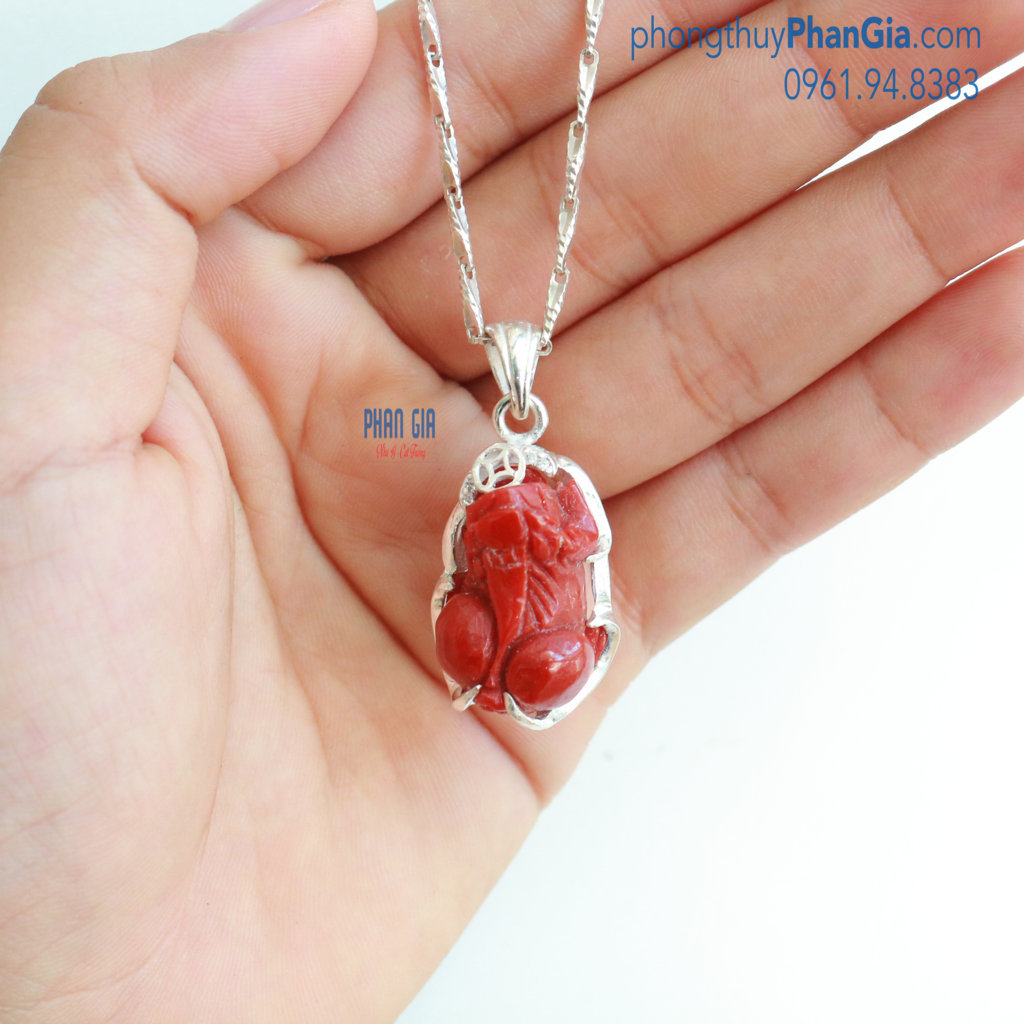  Mặt Tỳ Hưu Ngọc Cẩm Huyết Bọc Bạc