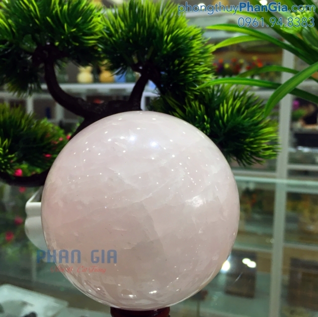  Quả Cầu Đá Thạch Anh Hồng - 2 Kg