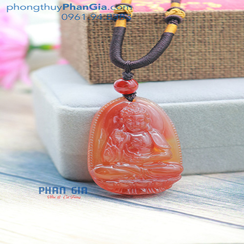  PBM A Di Đà đá Mã Não Đỏ To