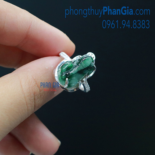  Nhẫn Tỳ Hưu Ngọc Bọc Bạc