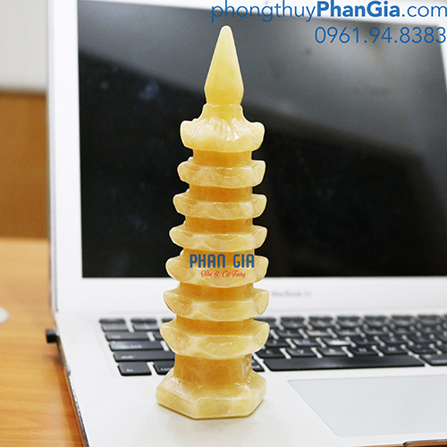  Tháp văn Xương Đá Canxit Vàng