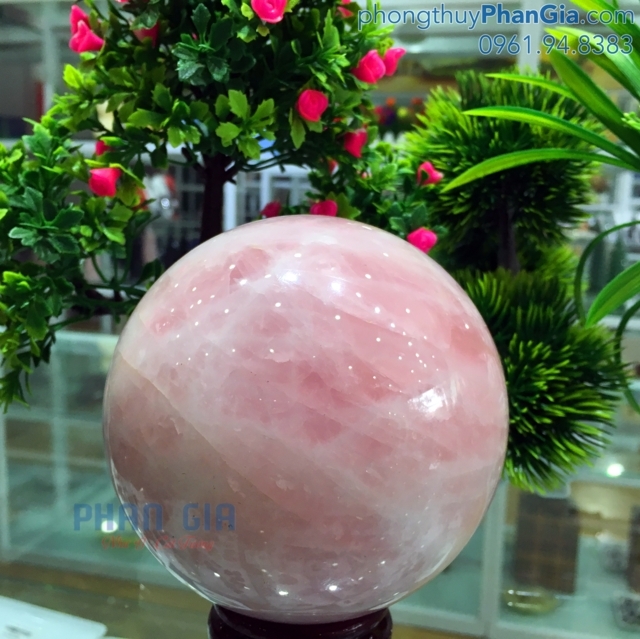  Quả Cầu Đá Thạch Anh Hồng - 3.5 Kg