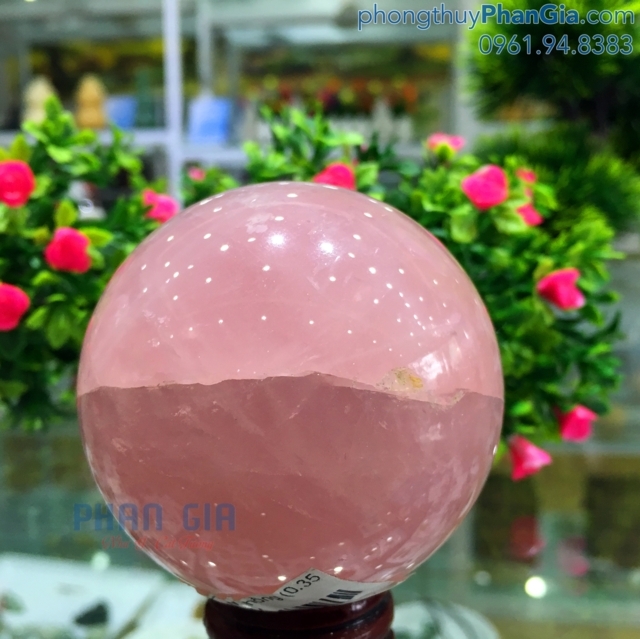  Quả Cầu Đá Thạch Anh Hồng - 2.2 Kg