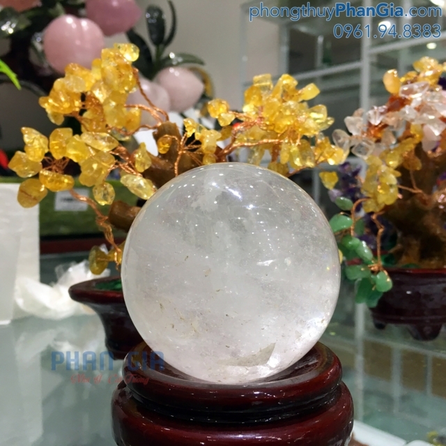  Quả Cầu Đá Thạch Anh Trắng - 0.3 Kg