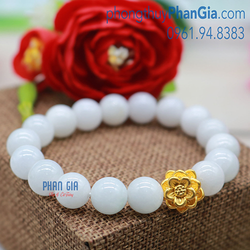 Vòng Tay Bạch Ngọc ( Không bao gồm cham vàng)