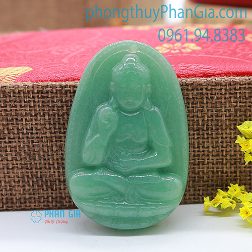  Mặt Phật A Di Đà Thạch Anh Xanh