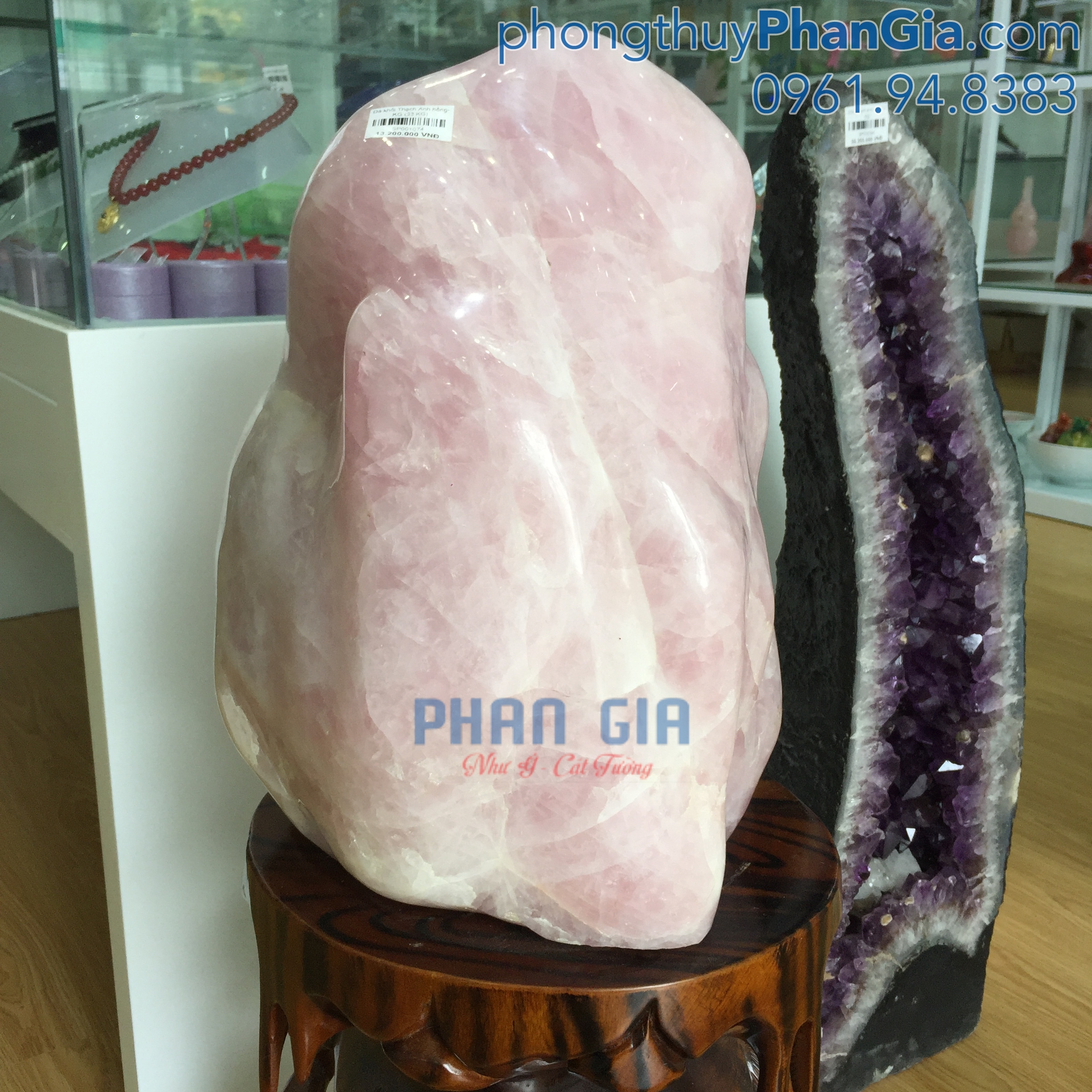  Đá Trấn Trạch Thạch Anh Hồng