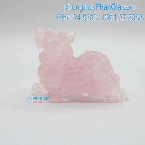  Tỳ Hưu Đá Thạch Anh Hồng 0.15kg