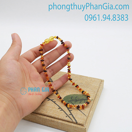  Vòng Cổ Hổ Phách Cho Bé Sơ Sinh