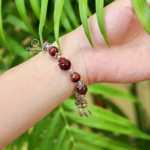  Vòng Tay Hồ Ly Thạch Anh Tóc Đỏ