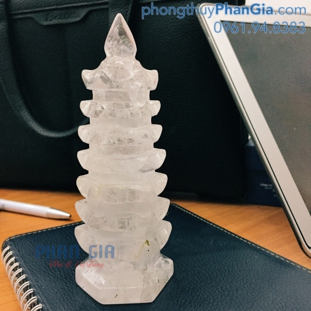  Tháp Văn Xương Đá Thạch Anh Trắng - 1 Kg