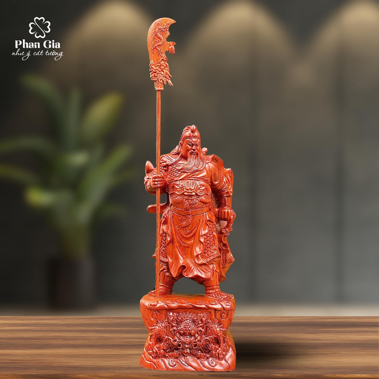  Tượng Quan Công Gỗ Hương Đá