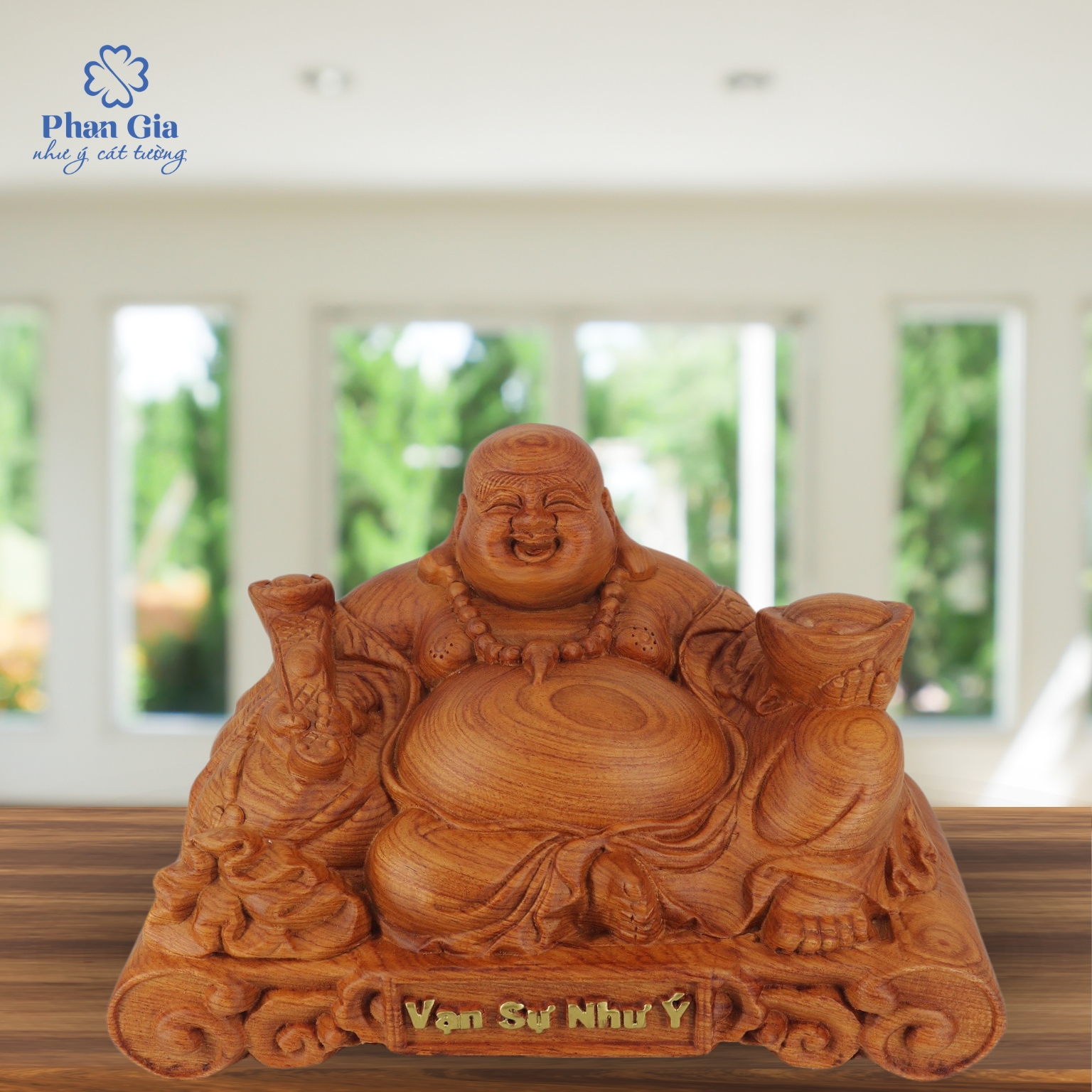  Tượng Phật Di Lặc Gỗ Hương Đá
