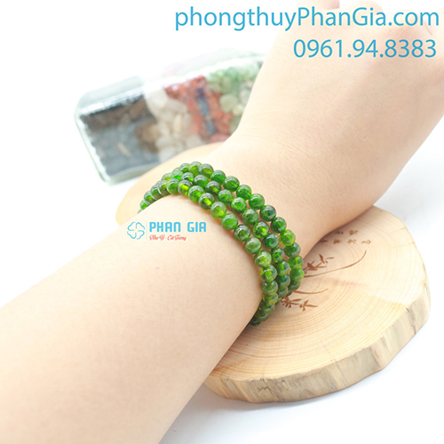  Vòng Tay Đá Diopside quấn nhiều vòng