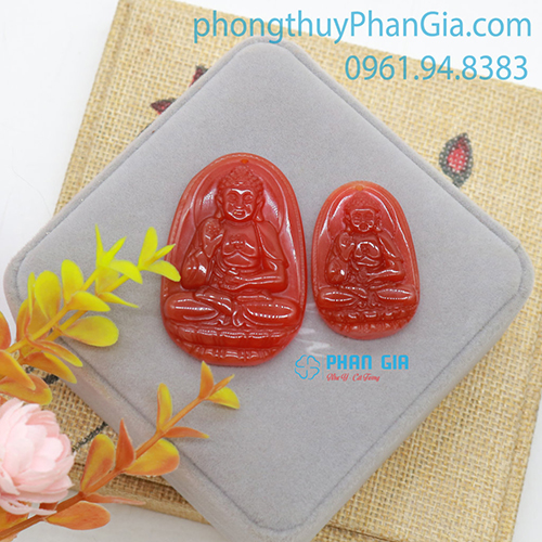  Mặt Phật A Di Đà Mã Não Đỏ