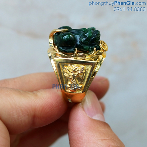 Nhẫn Tỳ Hưu Ngọc Phỉ Thúy Cho Nam