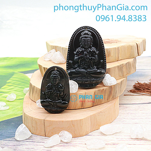  Phật Bản Mệnh Như Lai Đại Nhật Đá Obsidian Dành Cho Tuổi Mùi, Thân