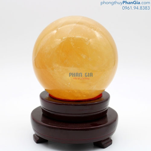  Quả Cầu Đá Canxit Vàng đường kính 10cm