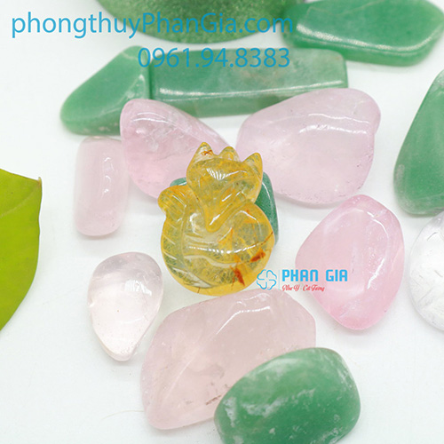  Mặt Hồ Ly Thạch Anh Tóc Vàng