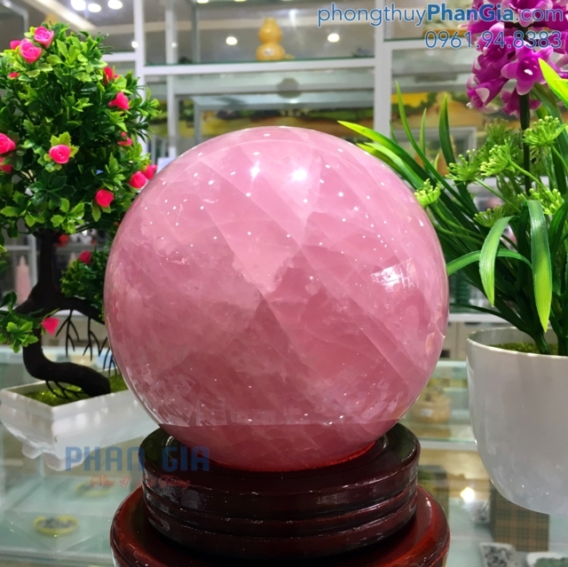  Quả Cầu Đá Thạch Anh Hồng - 5.3 Kg