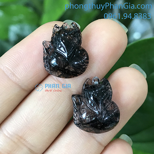  Mặt Hồ Ly Thạch Anh Tóc Đen Vip