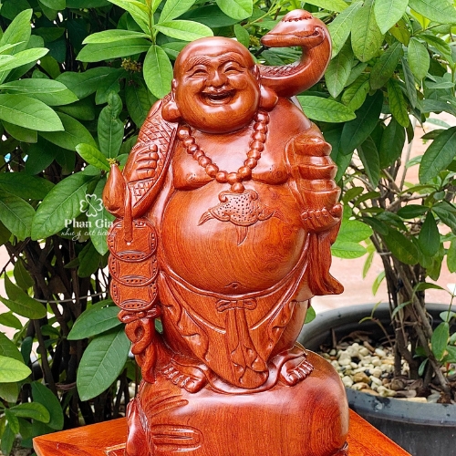  Tượng Phật Di Lặc Gỗ Hương Đá