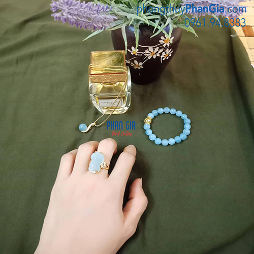  Bộ Trang Sức Đá Aquamarine (chưa bao gồm vàng)
