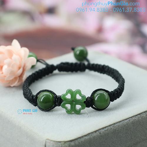  Vòng Tay Cỏ Bốn Lá Ngọc Bích