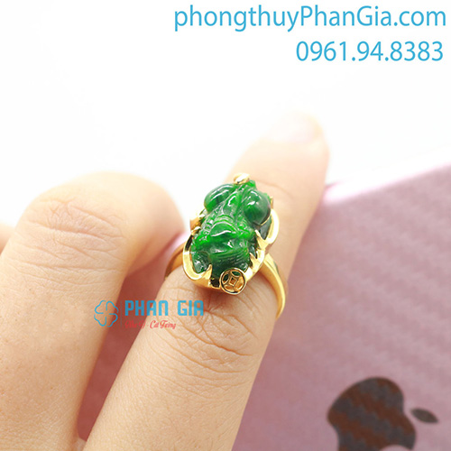  Nhẫn Tỳ Hưu Ngọc (chưa bao gồm bọc vàng 18k)