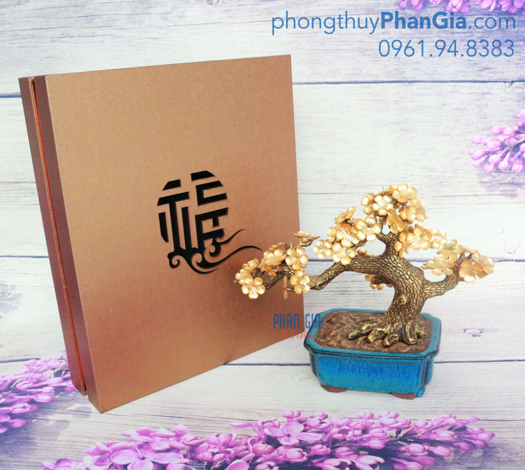  Tượng Hoa Mai Mạ Vàng 24k