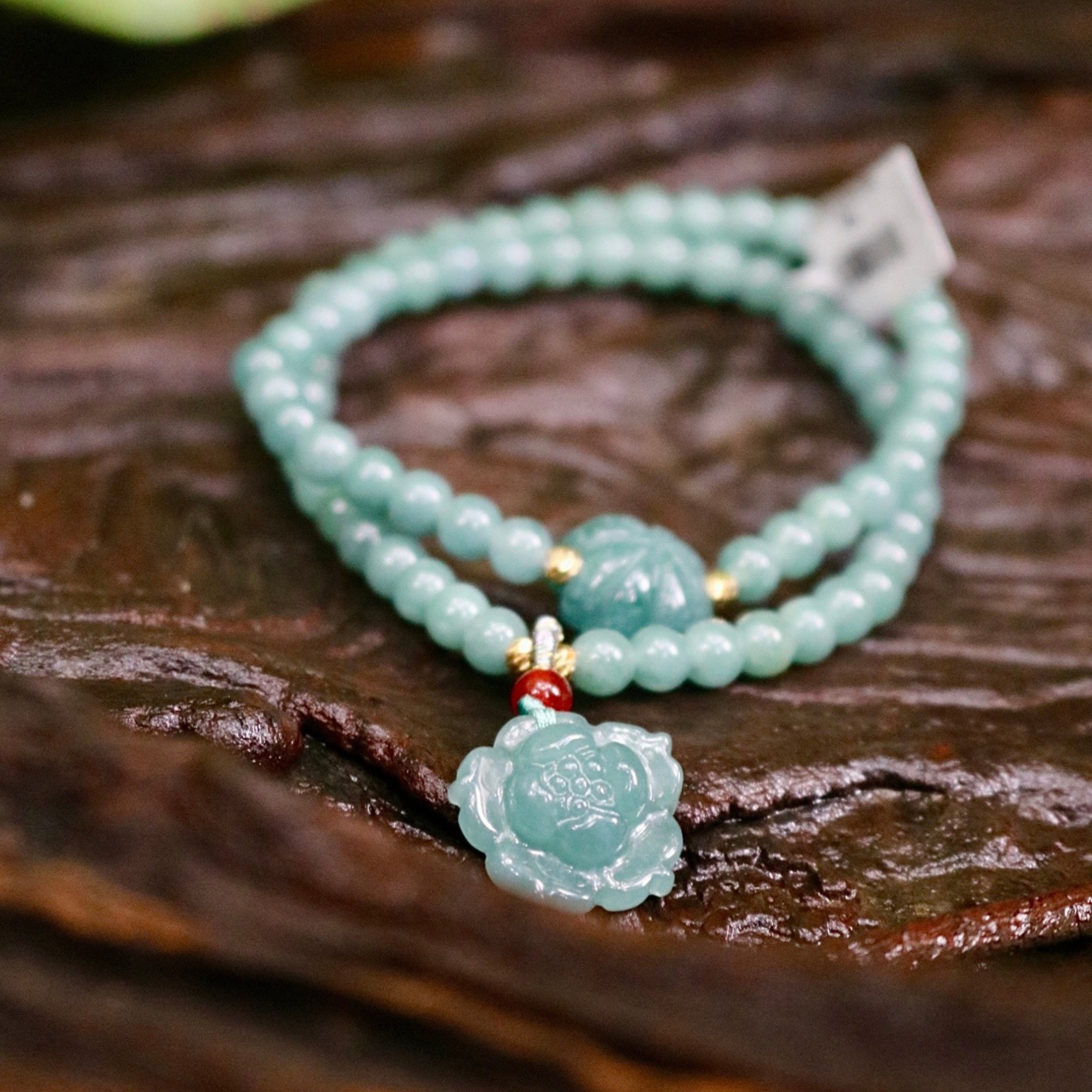  Vòng tay lam ngọc mix charm