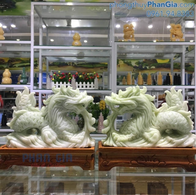  Cặp Rồng Đá Cẩm Thạch Phun Nước