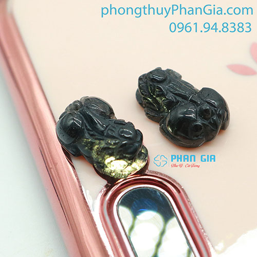  Mặt Tỳ Hưu Thạch Anh Tóc Đen Đặc