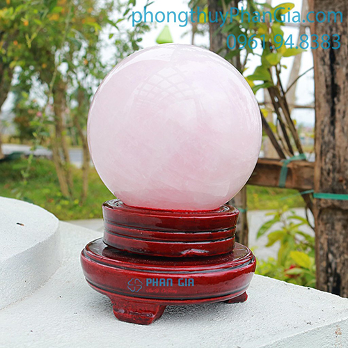  Quả Cầu Đá Thạch Anh Hồng
