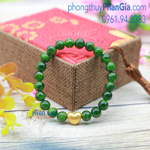  Vòng Tay Diopside (chưa bao gồm cham vàng)