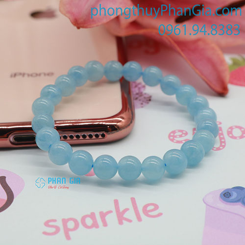 Vòng Tay Đá Aquamarine