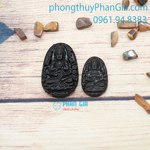  Phật Bản Mệnh Thiên Thủ Thiên Nhãn Đá Obsidian Dành Cho Tuổi Tý