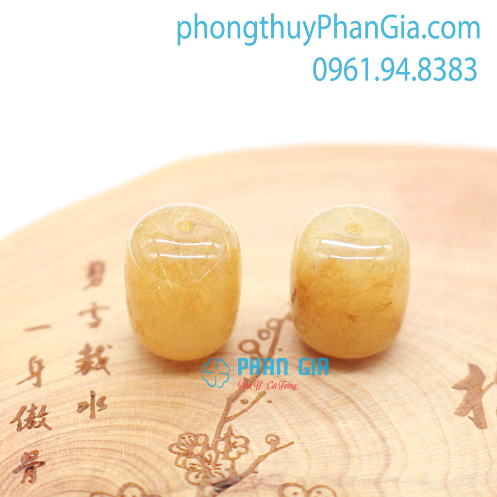  Mặt Lu Thống Thạch Anh Tóc Vàng
