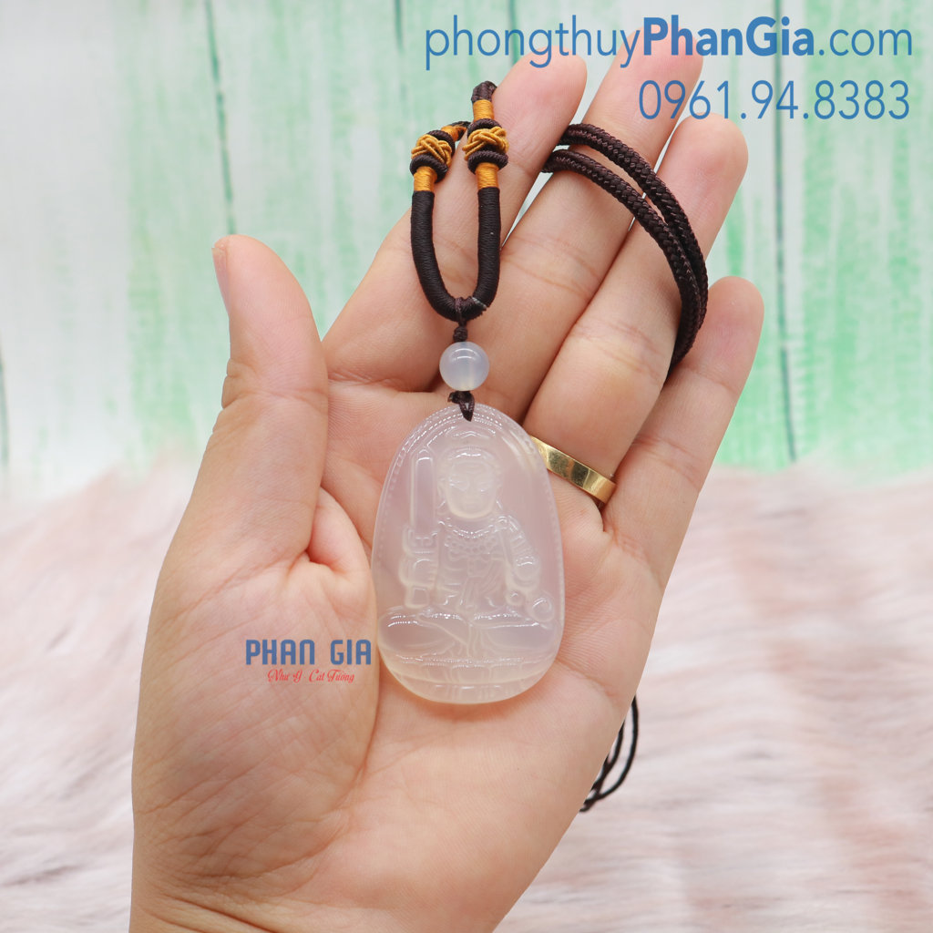  PBM Bất Động Minh Vương đá Mã Não Trắng_Nhỏ