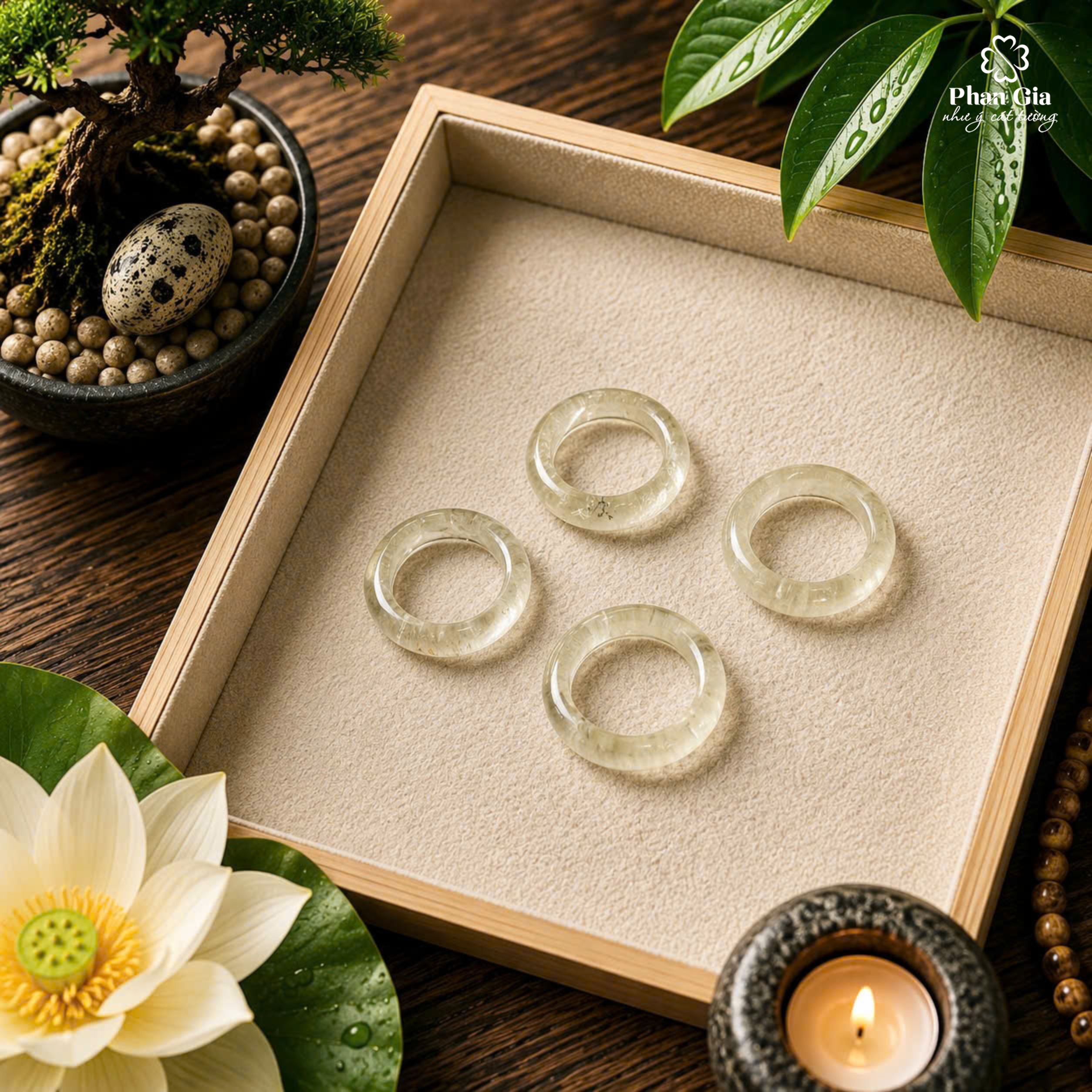 Nhẫn khối thạch anh vàng tại Nghệ An