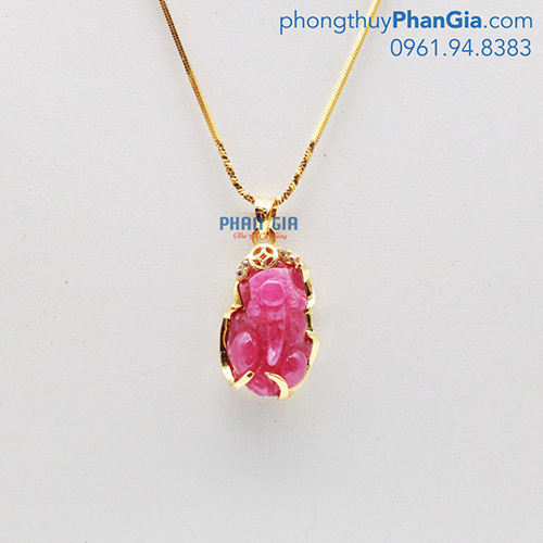  Mặt Tỳ Hưu Ruby ( Chưa Bao Gồm Bọc Vàng 18k)